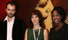 'S Quando Eu Dano' - Felipe Lacerda (montador), Christina Daniels (produtora) e Isabela Coracy (protagonista)
